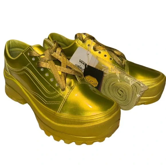 Collina Strada X Vans Old Skool Vibram DX Metallic Gold Citroen - Picture 12 of 13